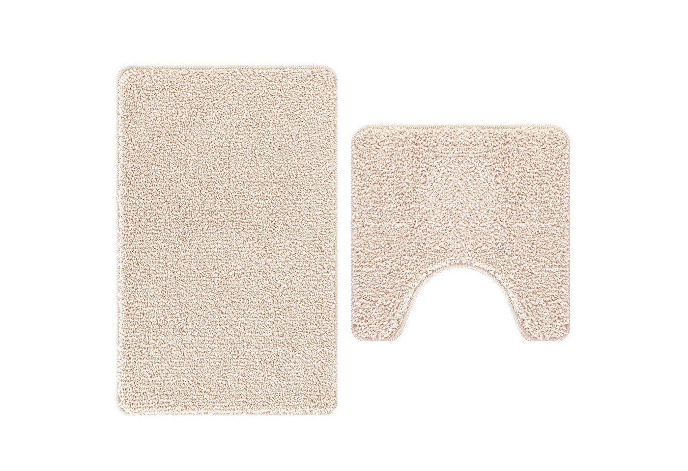 vidaXL Badematte 2-teiliges Badematten-Set Creme Polypropylen Rutschfest, Höhe 0 mm, Mikrofaser vidaXL Badematte 2-teiliges Badematten-Set Creme Polypropylen Rutschfest, Höhe 0 mm, Mikrofaser von vidaXL