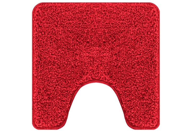 vidaXL Badematte Badezimmermatte U-Form Rot 50x50 cm Polypropylen Rutschfest, Höhe 0 mm, Mikrofaser von vidaXL