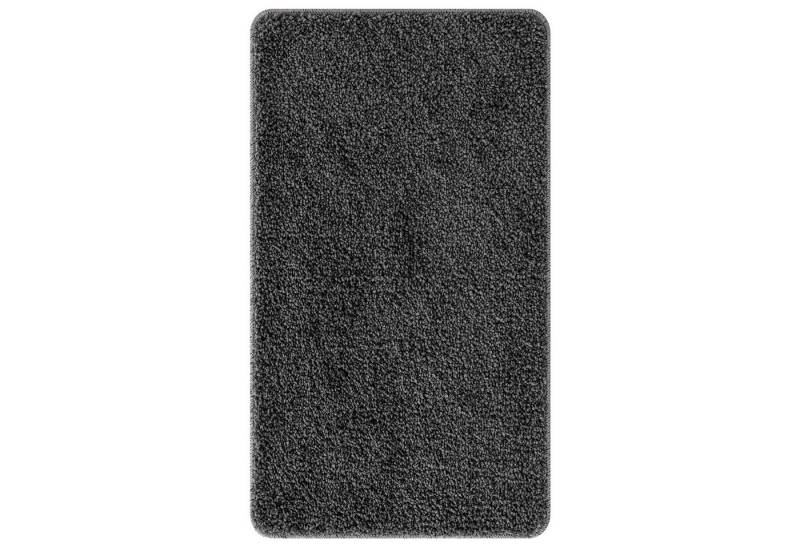 vidaXL Badematte Badmatte Rechteckig Dunkelgrau 70x120 cm Polypropylen Rutschfest, Höhe 0 mm, Mikrofaser von vidaXL