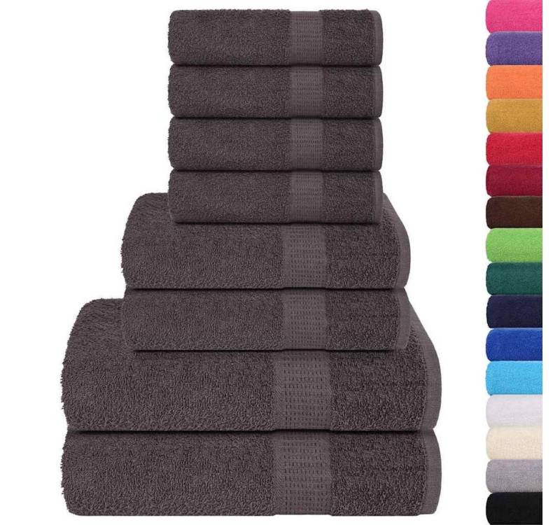 vidaXL Badetücher 8-tlg. Handtuch-Set Anthrazit 360 g/m² 100% Baumwolle, (1-St) von vidaXL