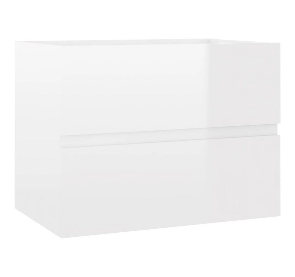 vidaXL Badezimmer-Set Waschbeckenunterschrank Hochglanz-Weiß 60x38,5x45 cm, (1-St) von vidaXL
