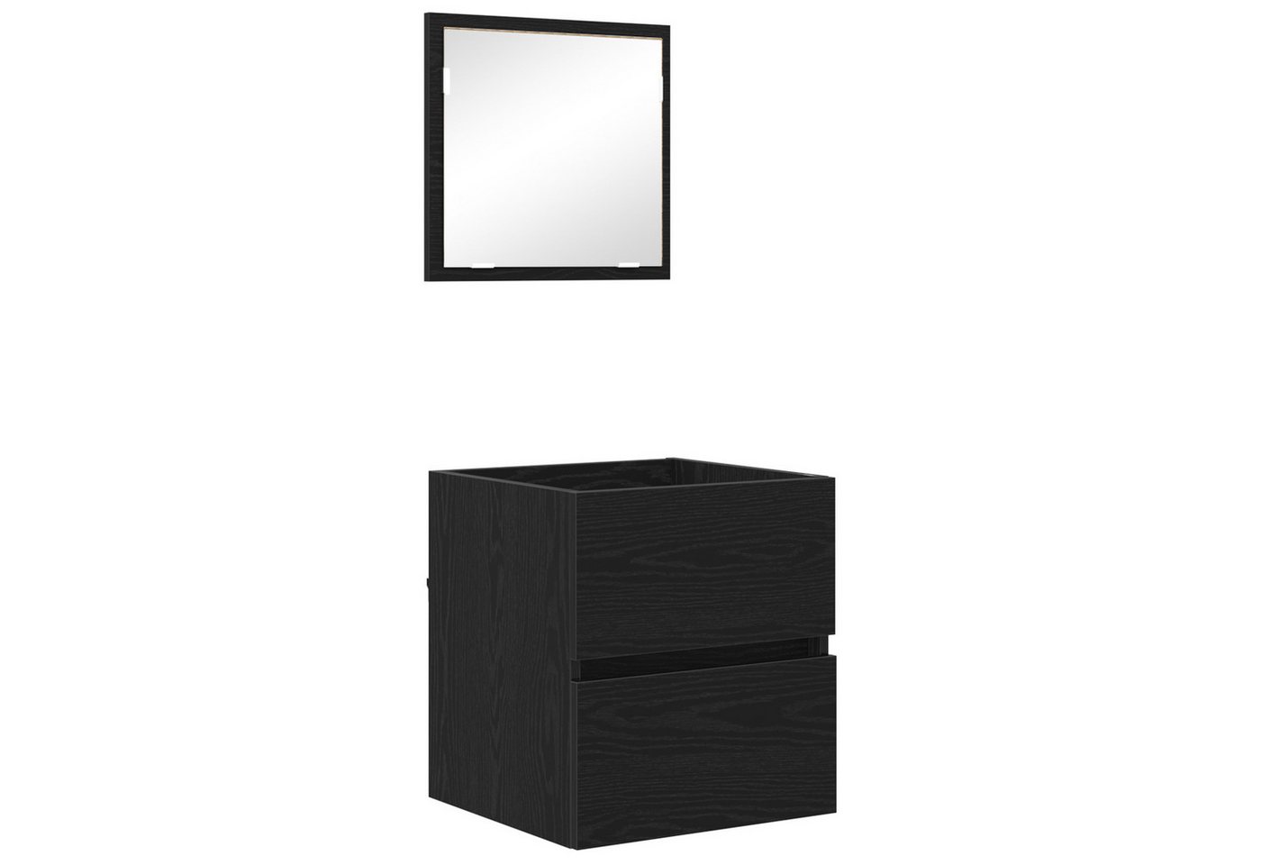 vidaXL Badezimmer-Set Badezimmer Aufbewahrungsschrank - Schwarz Eiche Holzwerkstoff, (1-St) von vidaXL