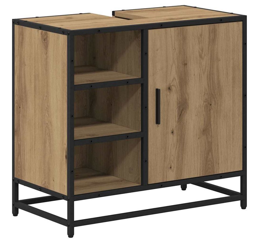 vidaXL Badezimmer-Set Badezimmer Waschbecken Schrank Artisan-Eiche 65 x 33 x 60 cm, (1-St) von vidaXL