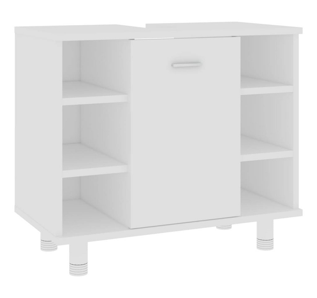 vidaXL Badezimmer-Set Badezimmerschrank Weiß 60x32x53,5 cm Holzwerkstoff, (1-St) von vidaXL