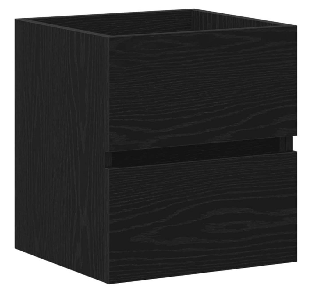 vidaXL Badezimmer-Set Waschbeckenunterschrank Eiche schwarz 41x38,5x45 cm Holzwerkstoff, (1-St) von vidaXL