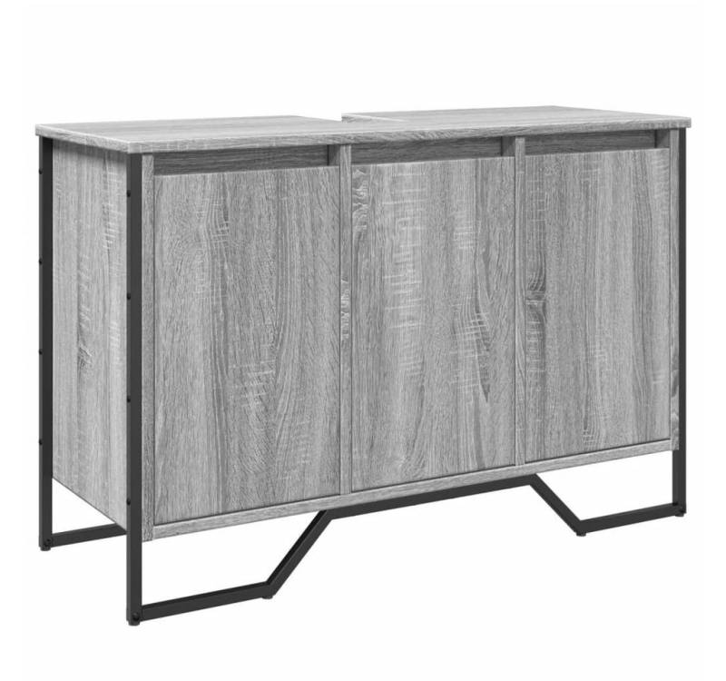 vidaXL Badezimmer-Set Waschbeckenunterschrank Grau Sonoma 91x35x60 cm Holzwerkstoff, (1-St) von vidaXL