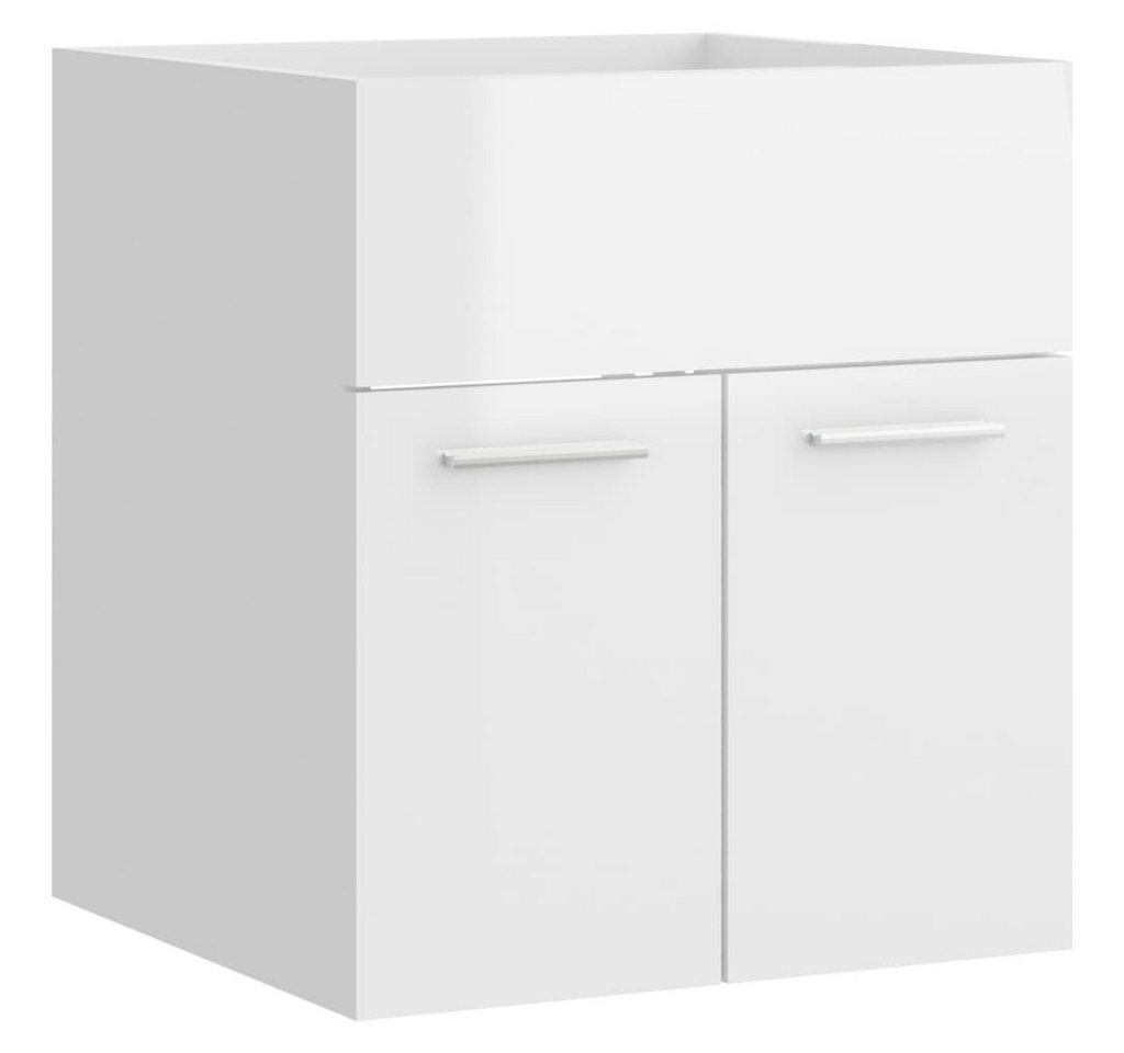 vidaXL Badezimmer-Set Waschbeckenunterschrank Hochglanz-Weiß 41x38,5x46cm, (1-St) von vidaXL