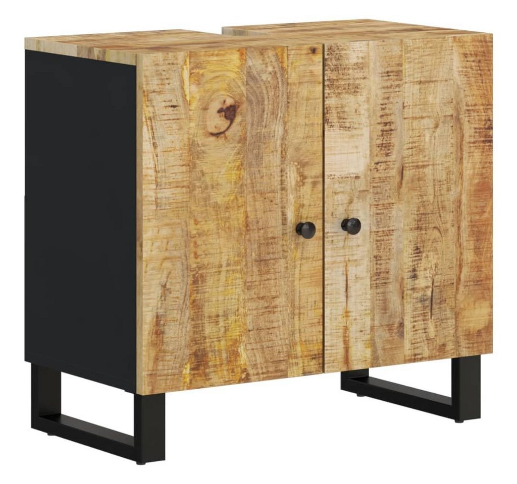 vidaXL Badezimmer-Set Waschbeckenunterschrank Massivholz Mango und Holzwerkstoff, (1-St) von vidaXL