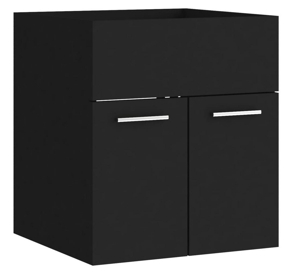 vidaXL Badezimmer-Set Waschbeckenunterschrank Schwarz 41x38,5x46 cm Holzwerkstoff, (1-St) von vidaXL