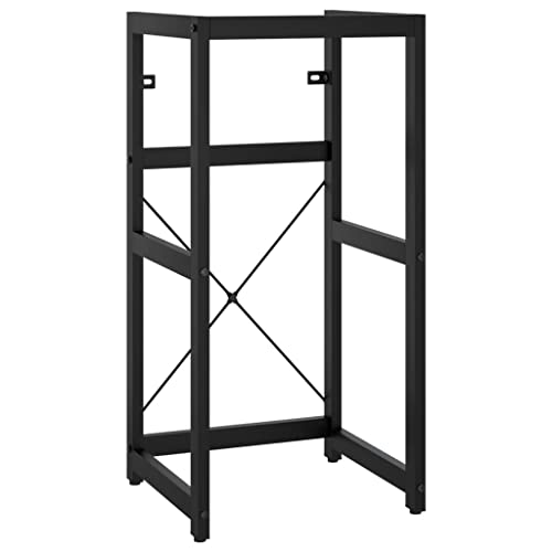 vidaXL Badezimmer Waschtischgestell Waschbeckenunterschrank Unterschrank Badschrank Badregal Waschtisch Badmöbel Schwarz 40x38x83cm Eisen von vidaXL