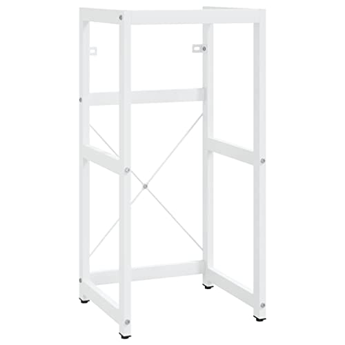 vidaXL Badezimmer Waschtischgestell Waschbeckenunterschrank Unterschrank Badschrank Badregal Waschtisch Badmöbel Weiß 40x38x83cm Eisen von vidaXL