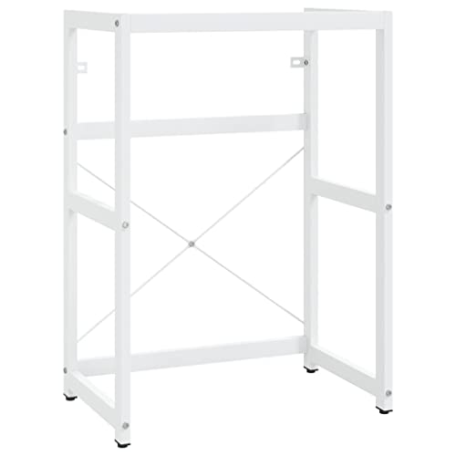vidaXL Badezimmer Waschtischgestell Waschbeckenunterschrank Unterschrank Badschrank Badregal Waschtisch Badmöbel Weiß 59x38x83cm Eisen von vidaXL