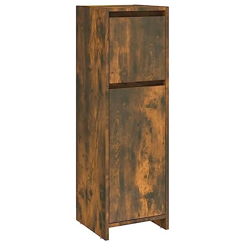 vidaXL Badezimmerschrank Räuchereiche 30x30x95 cm Holzwerkstoff von vidaXL