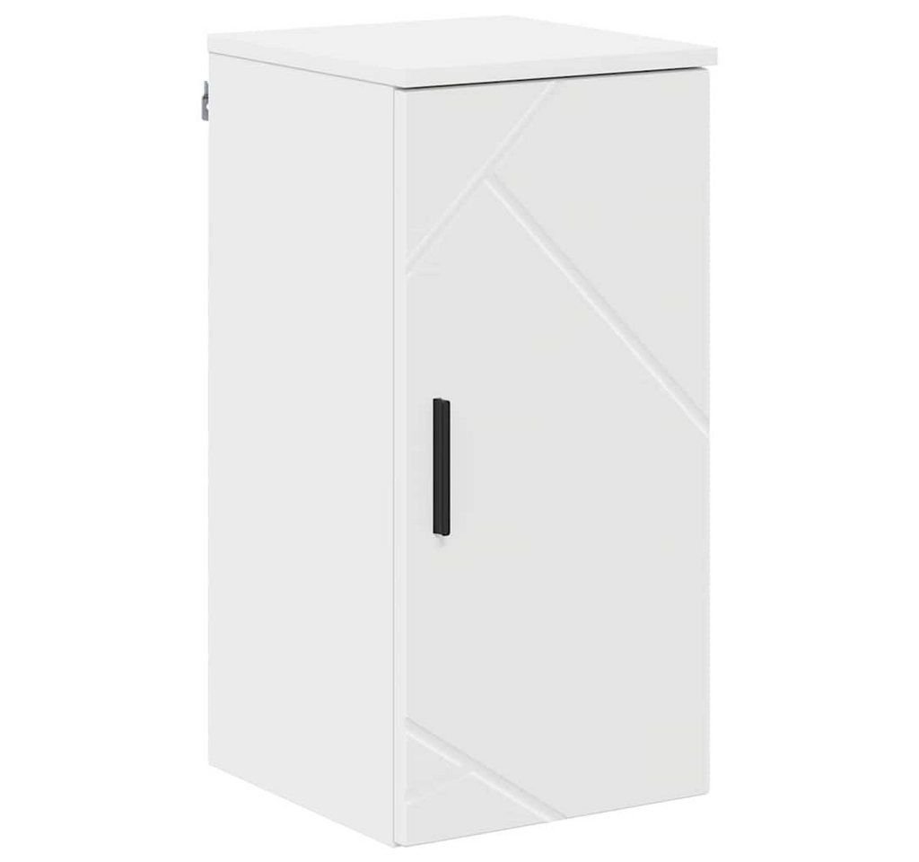 vidaXL Badezimmerspiegelschrank Badezimmer Schrank mit Tür Weiß 30 x 31,5 x 61 cm Holzwerkstoff (1-St) von vidaXL