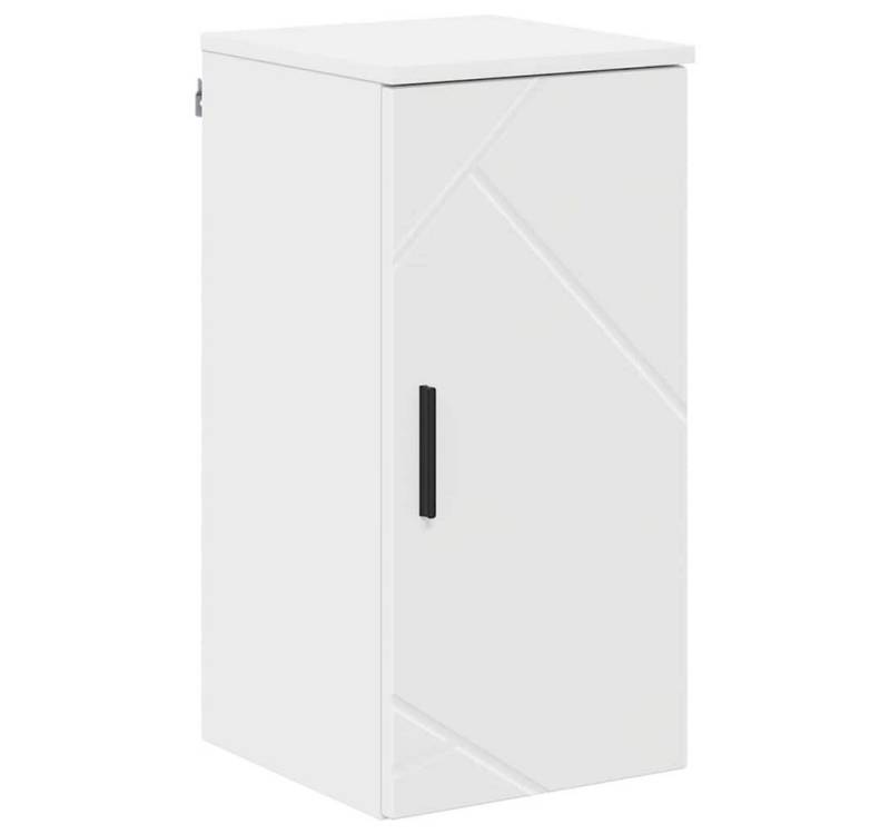 vidaXL Badezimmerspiegelschrank Badezimmer Schrank mit Tür Weiß 30 x 31,5 x 61 cm Holzwerkstoff (1-St) von vidaXL