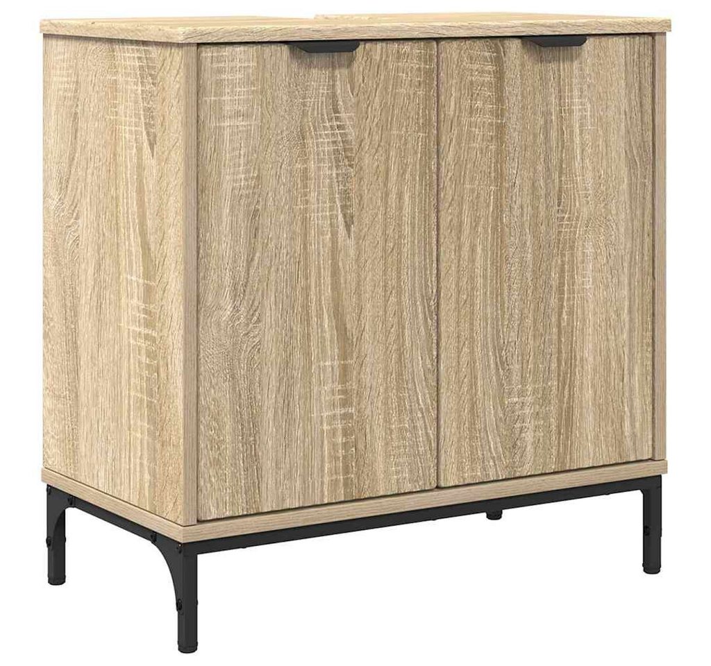 vidaXL Badezimmerspiegelschrank Badezimmer Waschbecken Schrank Sonoma Eiche 60,5 x 33,5 x 61 cm (1-St) von vidaXL
