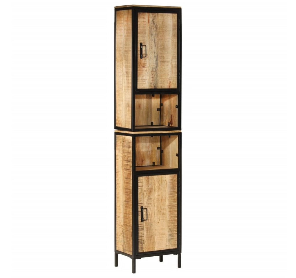 vidaXL Badezimmerspiegelschrank Badschrank 40x27x180 cm Eisen und Massivholz Mango (1-St) von vidaXL