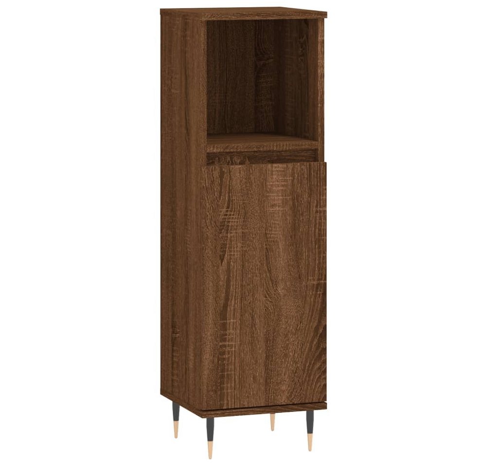 vidaXL Badezimmerspiegelschrank Badschrank Braun Eichen-Optik 30x30x100 cm Holzwerkstoff (1-St) von vidaXL