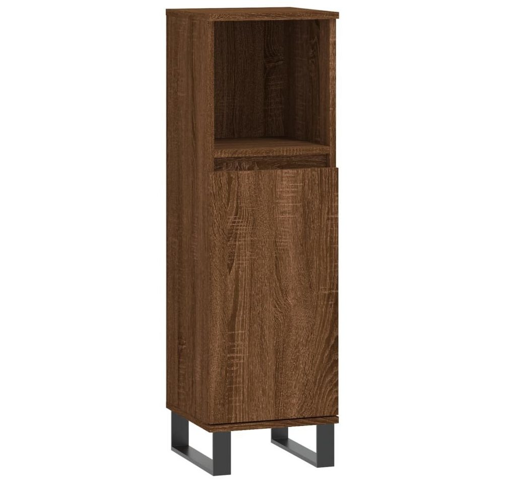 vidaXL Badezimmerspiegelschrank Badschrank Braun Eichen-Optik 30x30x100 cm Holzwerkstoff (1-St) von vidaXL