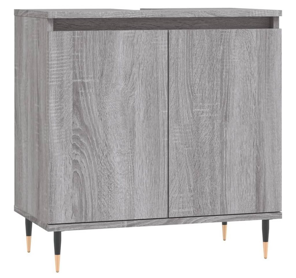 vidaXL Badezimmerspiegelschrank Badschrank Grau Sonoma 58x33x60 cm Holzwerkstoff (1-St) von vidaXL