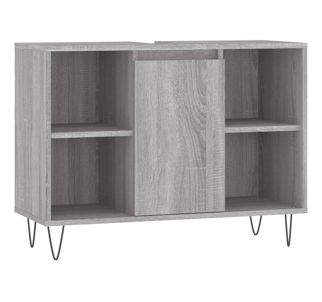 vidaXL Badezimmerspiegelschrank Badschrank Grau Sonoma 80x33x60 cm Holzwerkstoff (1-St) von vidaXL