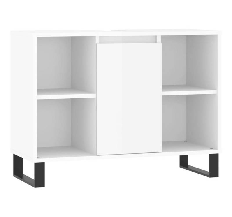 vidaXL Badezimmerspiegelschrank Badschrank Hochglanz-Weiß 80x33x60 cm Holzwerkstoff (1-St) von vidaXL