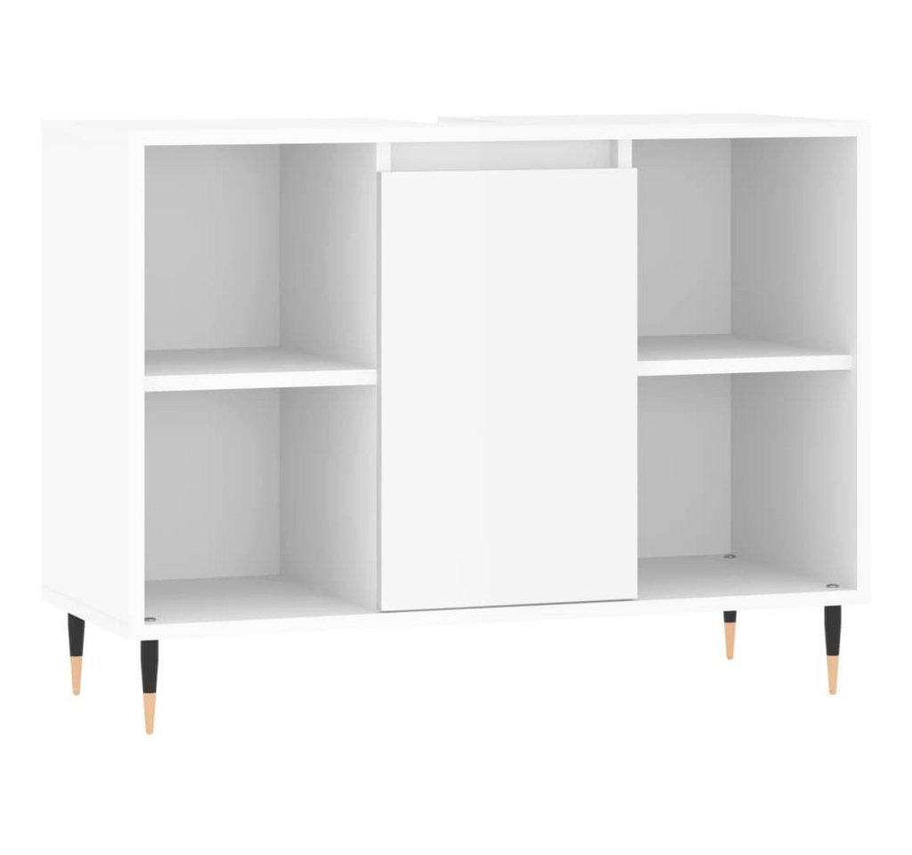 vidaXL Badezimmerspiegelschrank Badschrank Hochglanz-Weiß 80x33x60 cm Holzwerkstoff (1-St) von vidaXL