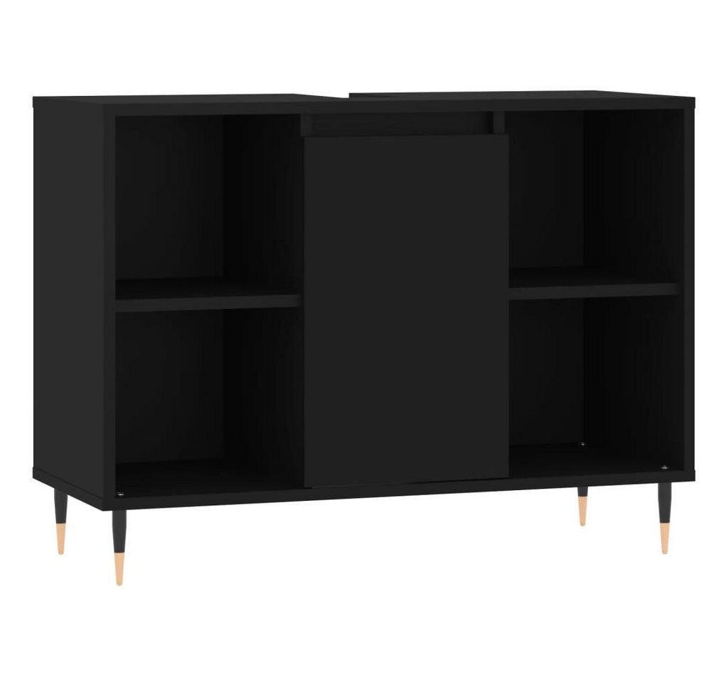 vidaXL Badezimmerspiegelschrank Badschrank Schwarz 80x33x60 cm Holzwerkstoff (1-St) von vidaXL