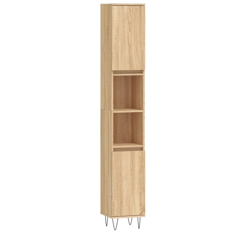 vidaXL Badezimmerspiegelschrank Badschrank Sonoma-Eiche 30x30x190 cm Holzwerkstoff (1-St) von vidaXL