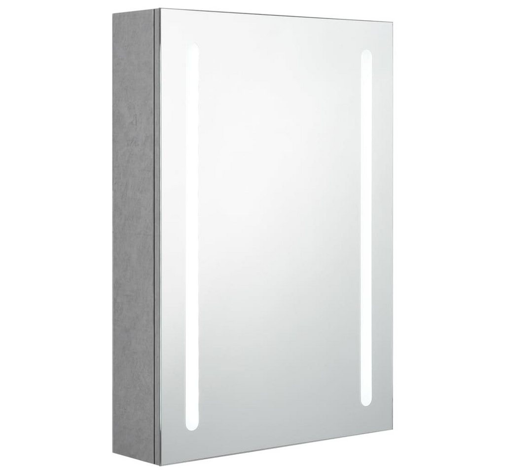 vidaXL Badezimmerspiegelschrank LED-Spiegelschrank fürs Bad Betongrau 50x13x70 cm (1-St) von vidaXL