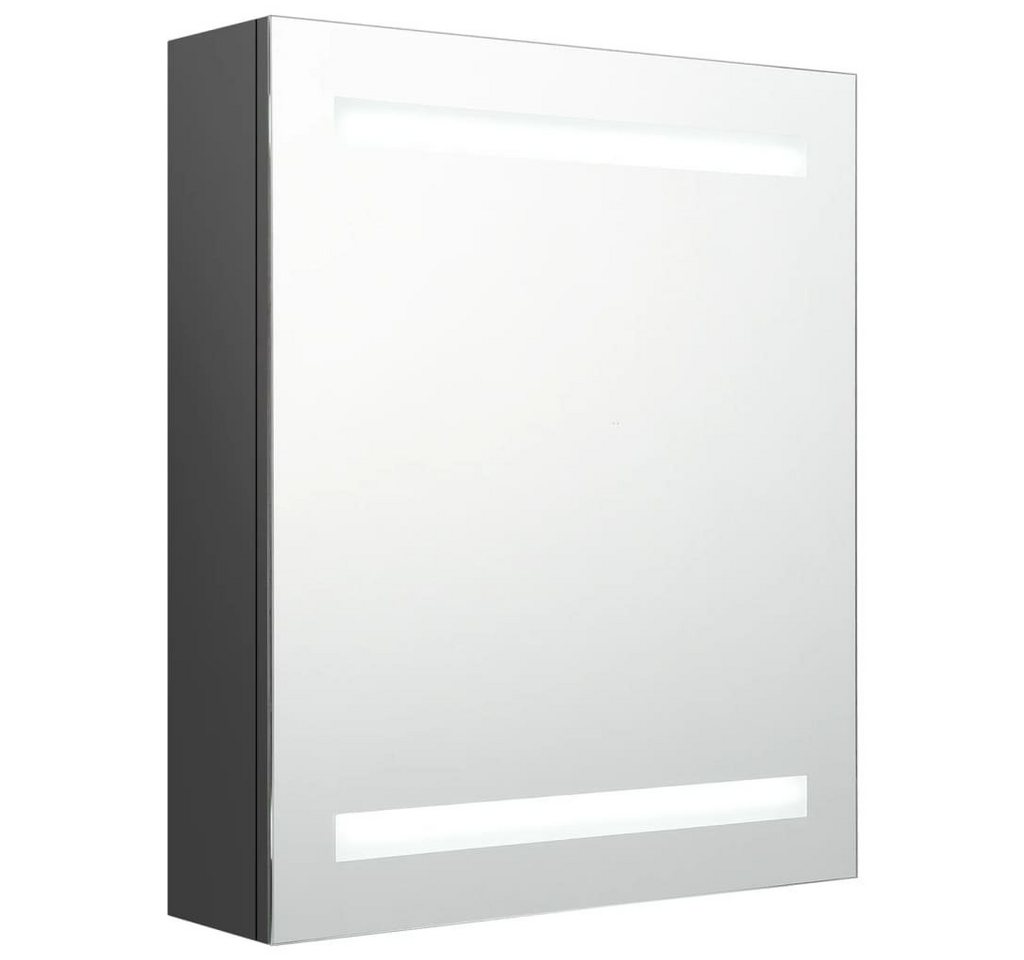 vidaXL Badezimmerspiegelschrank LED-Bad-Spiegelschrank Grau 50x14x60 cm (1-St) von vidaXL