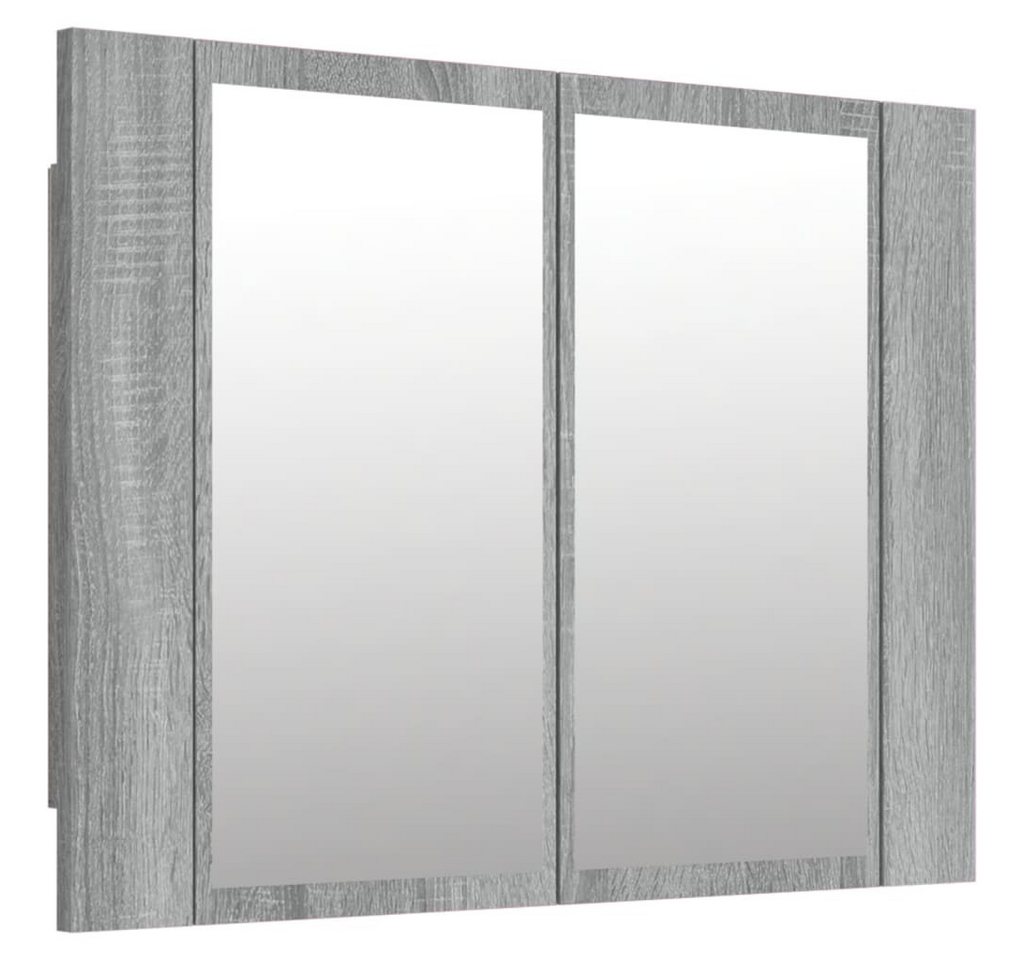 vidaXL Badezimmerspiegelschrank LED-Spiegelschrank Grau Sonoma 60x12x45 cm Holzwerkstoff (1-St) von vidaXL