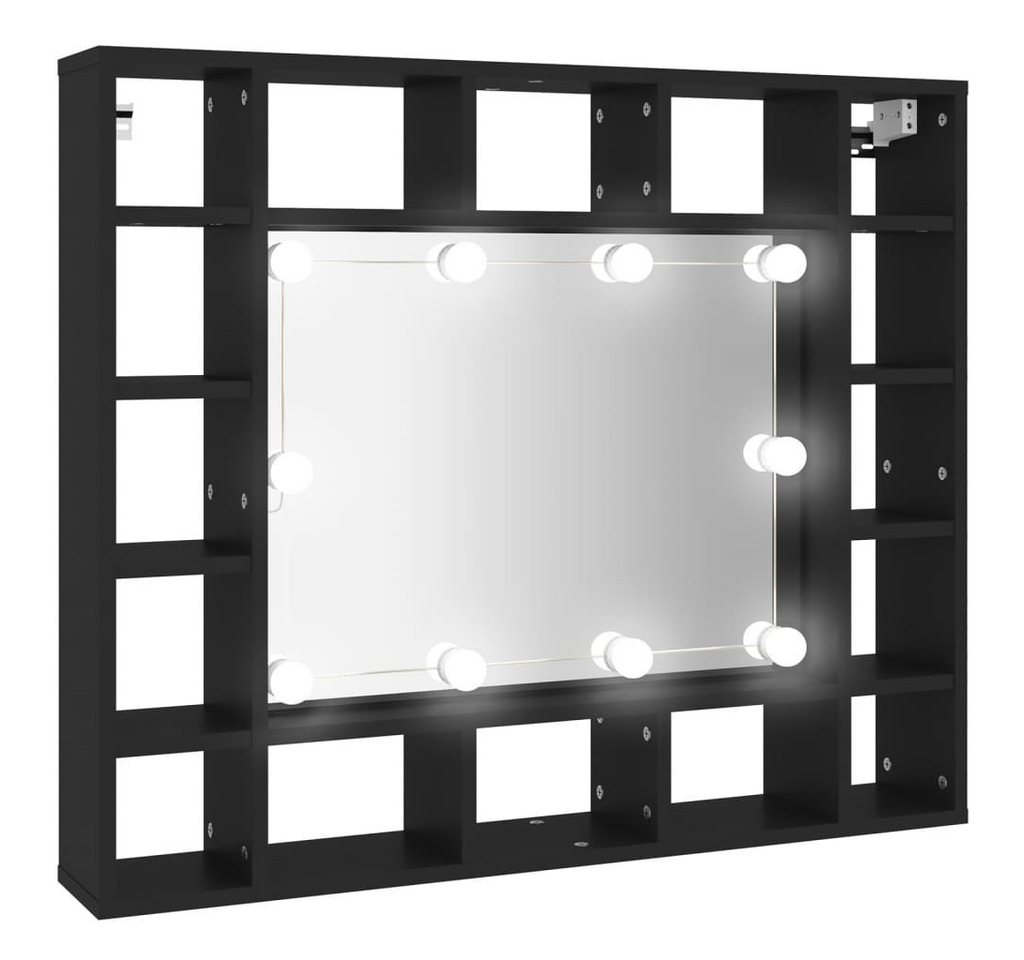 vidaXL Badezimmerspiegelschrank LED-Spiegelschrank Schwarz 91x15x76,5 cm (1-St) von vidaXL