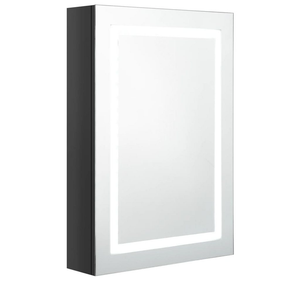 vidaXL Badezimmerspiegelschrank LED-Spiegelschrank fürs Bad Glänzend Schwarz 50x13x70 cm (1-St) von vidaXL