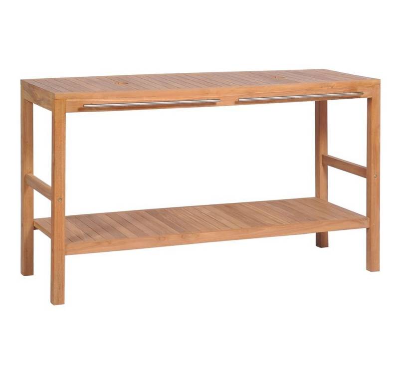 vidaXL Badezimmerspiegelschrank Waschtischunterschrank Massivholz Teak 132x45x75 cm (1-St) von vidaXL