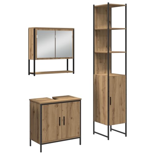 vidaXL 3-teiliges Badezimmermöbel-Set Artisan Eiche Engineered Wood vidaXL 3-teiliges Badezimmermöbel-Set Artisan Eiche Engineered Wood von vidaXL