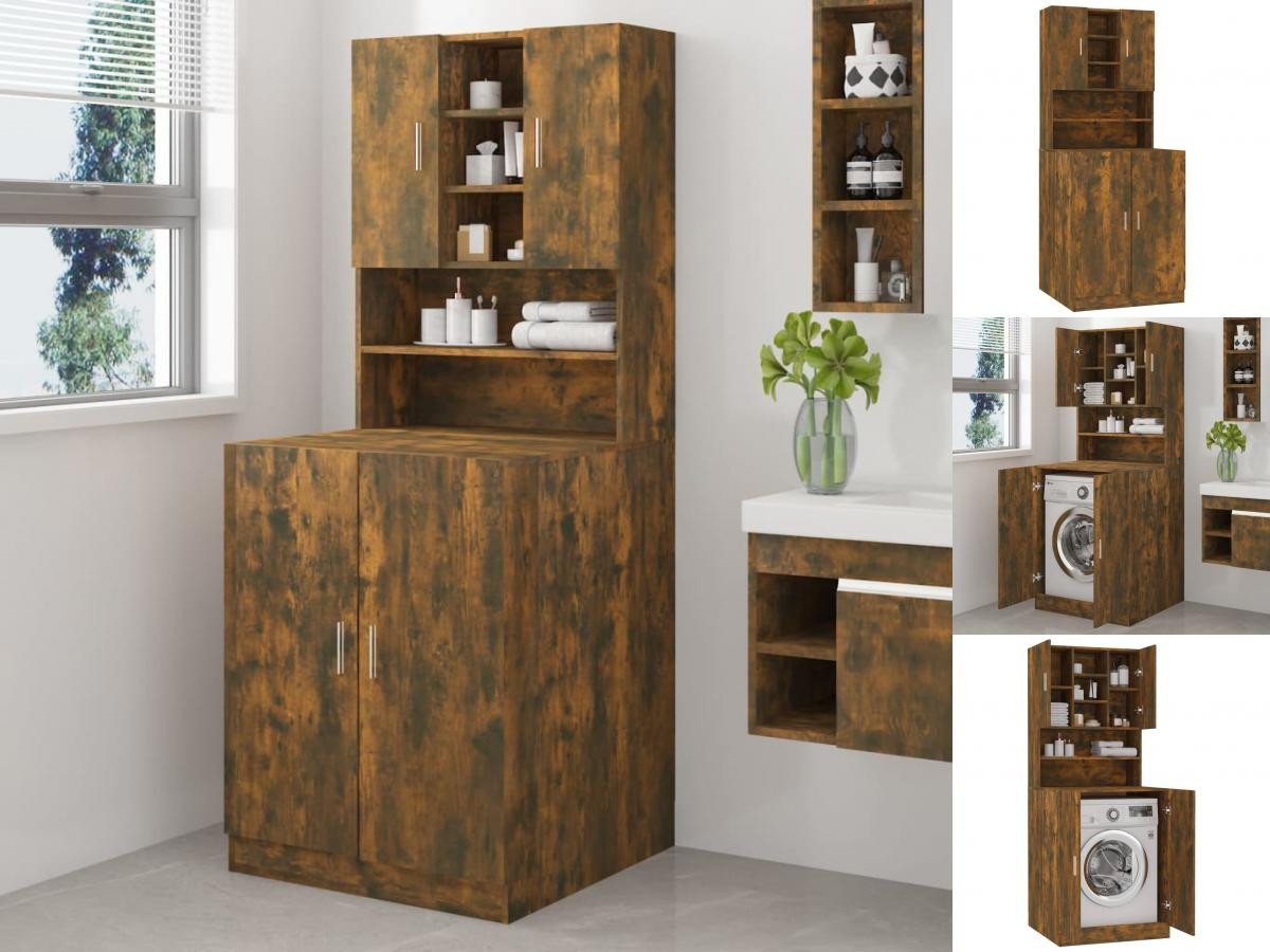 vidaXL Badregal Waschmaschinenschrank Räuchereiche Holzwerkstoff Waschmaschine Verklei von vidaXL