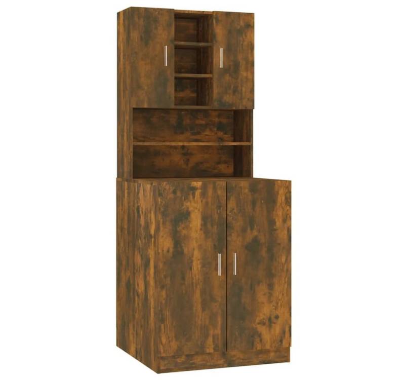 vidaXL Badregal Waschmaschinenschrank Räuchereiche Spanplatte Waschmaschine Verkleidun von vidaXL