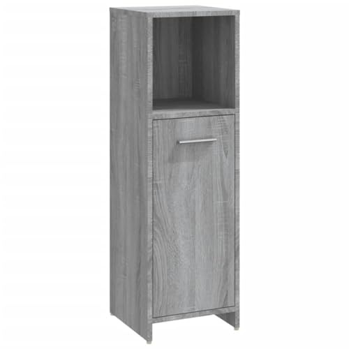 vidaXL Badschrank Grau Sonoma 30x30x95 cm Holzwerkstoff von vidaXL