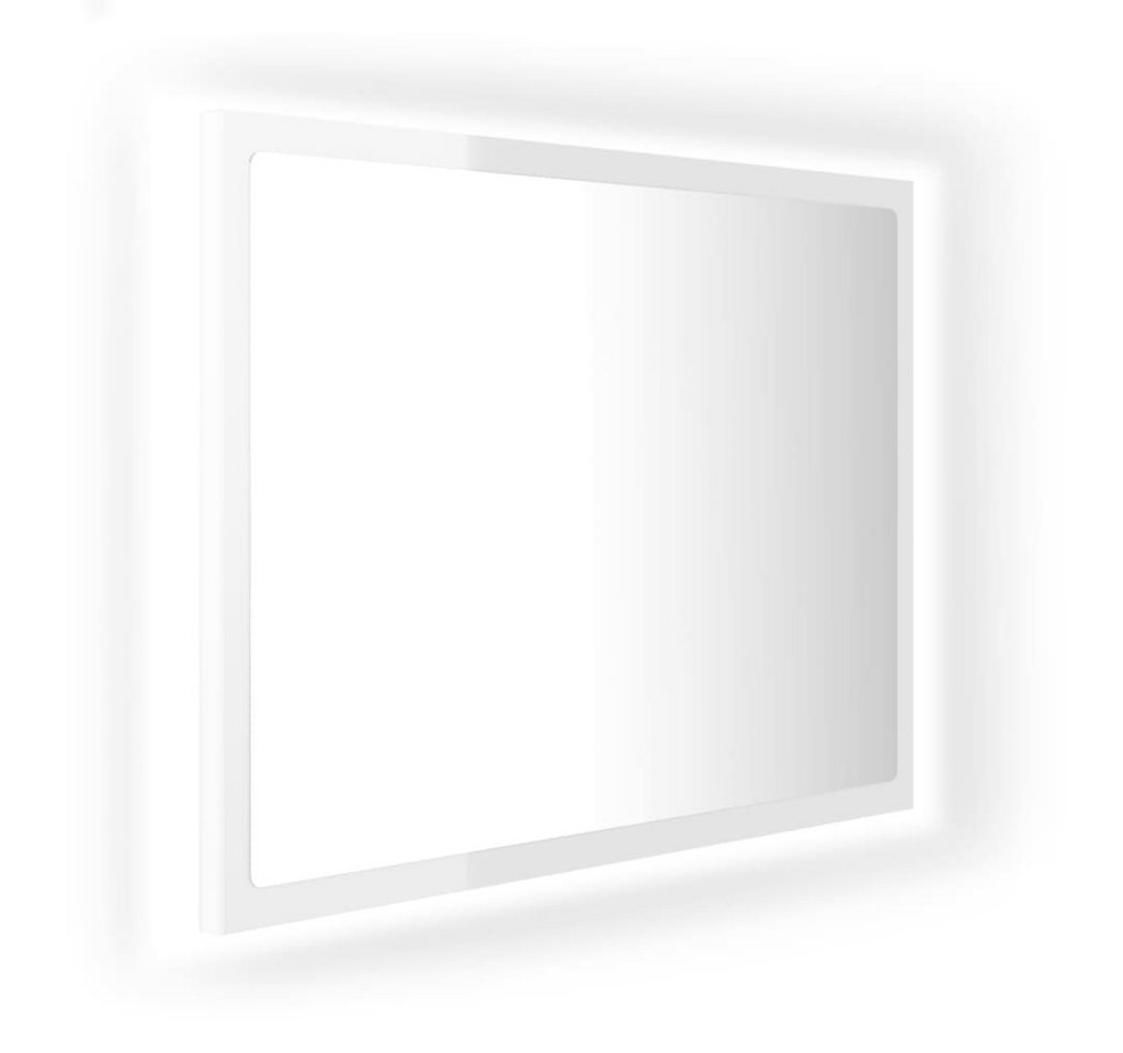 vidaXL Badspiegel LED-Badspiegel Hochglanz-Weiß 60x8,5x37 cm Acryl (1-St) von vidaXL