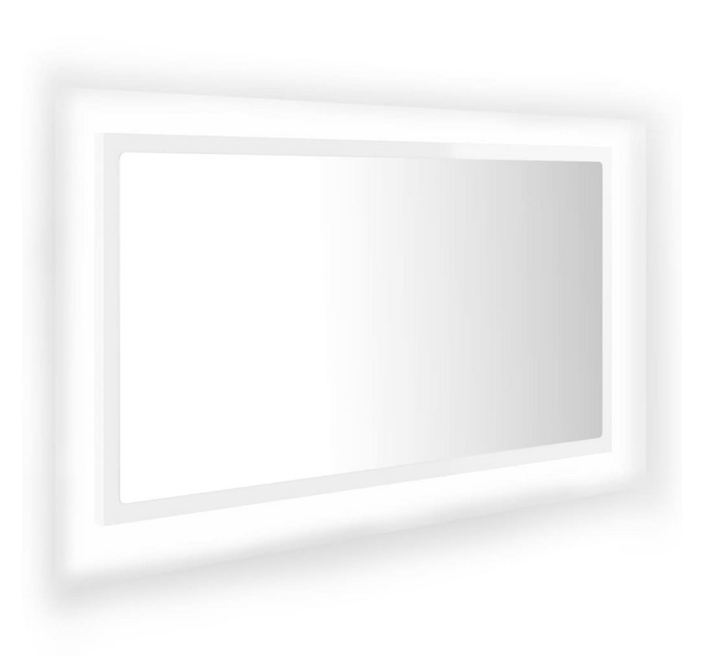 vidaXL Badspiegel LED-Badspiegel Hochglanz-Weiß 80x8,5x37 cm Acryl (1-St) von vidaXL