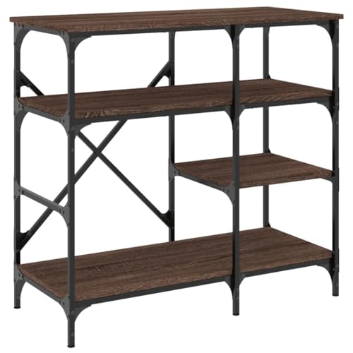 vidaXL Bäckerregal, Küchenregal mit viel Stauraum, Standregal Regal Küche mit verstellbaren Füßen, Mikrowellenregal Gewürzregal, Braun Eichen-Optik Holzwerkstoff Metall vidaXL Bäckerregal, Küchenregal mit viel Stauraum, Standregal Regal Küche mit verstellbaren Füßen, Mikrowellenregal Gewürzregal, Braun Eichen-Optik Holzwerkstoff Metall von vidaXL