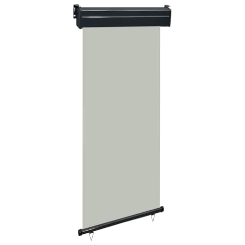 vidaXL Balkon Seitenmarkise Senkrechtmarkise Sonnenschutz Sichtschutz Windschutz Markise Außenrollo Balkonrollo Beschattung 85x250cm Grau von vidaXL