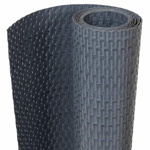 vidaXL Balkon Sichtschutz, Balkonbespannung Rattan-Optik, Sonnenschutz Windschutz für Terrasse Garten, Balkonverkleidung Balkonabdeckung, Anthrazit 400x90cm Poly Rattan von vidaXL