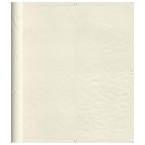 vidaXL Balkon Sichtschutz, Balkonbespannung mit Ösen Seil, Wasserfeste Balkonabdeckung, Balkonverkleidung für Balkon Terrasse, 120x800cm Creme 100% Polyester-Oxford vidaXL Balkon Sichtschutz, Balkonbespannung mit Ösen Seil, Wasserfeste Balkonabdeckung, Balkonverkleidung für Balkon Terrasse, 120x800cm Creme 100% Polyester-Oxford von vidaXL
