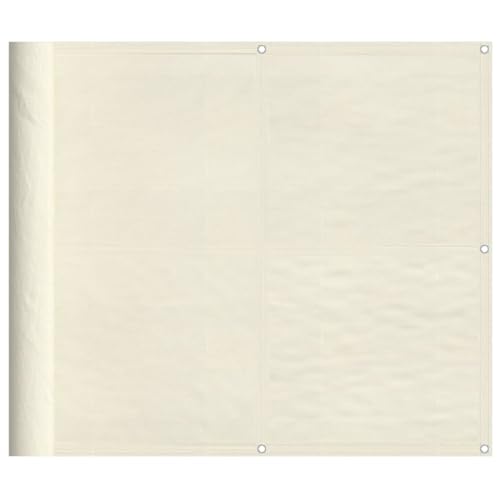 vidaXL Balkon Sichtschutz, Balkonbespannung mit Ösen Seil, Wasserfeste Balkonabdeckung, Balkonverkleidung für Balkon Terrasse, 90x700cm Creme 100% Polyester-Oxford vidaXL Balkon Sichtschutz, Balkonbespannung mit Ösen Seil, Wasserfeste Balkonabdeckung, Balkonverkleidung für Balkon Terrasse, 90x700cm Creme 100% Polyester-Oxford von vidaXL