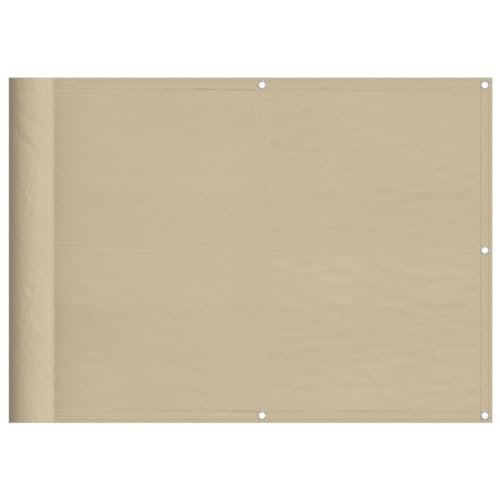 vidaXL Balkon Sichtschutz, Balkonbespannung mit Ösen Seil, Wasserfeste Balkonabdeckung, Balkonverkleidung für Balkon Terrasse, 75x800cm Beige 100% Polyester-Oxford vidaXL Balkon Sichtschutz, Balkonbespannung mit Ösen Seil, Wasserfeste Balkonabdeckung, Balkonverkleidung für Balkon Terrasse, 75x800cm Beige 100% Polyester-Oxford von vidaXL