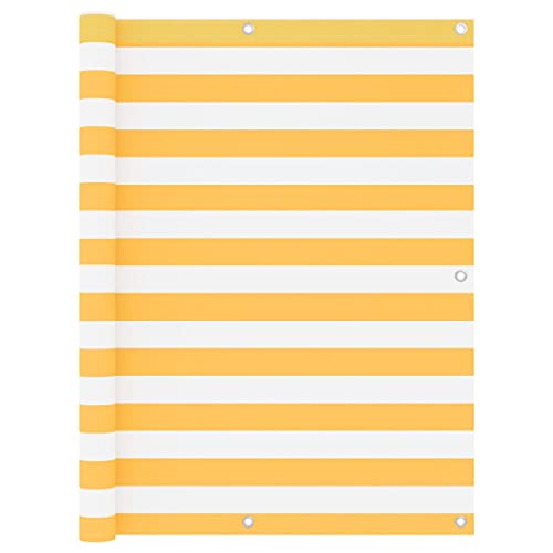 vidaXL Balkon Sichtschutz Bespannung Terrasse Windschutz Sonnenschutz Balkonbespannung Balkonverkleidung Weiß Gelb 120x400cm Oxford-Gewebe vidaXL Balkon Sichtschutz Bespannung Terrasse Windschutz Sonnenschutz Balkonbespannung Balkonverkleidung Weiß Gelb 120x400cm Oxford-Gewebe von vidaXL