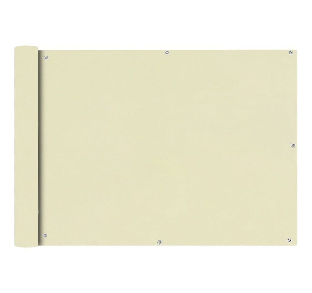 vidaXL Balkonsichtschutz Balkon-Sichtschutz Creme 90x300 cm Oxford-Gewebe (1-St) von vidaXL