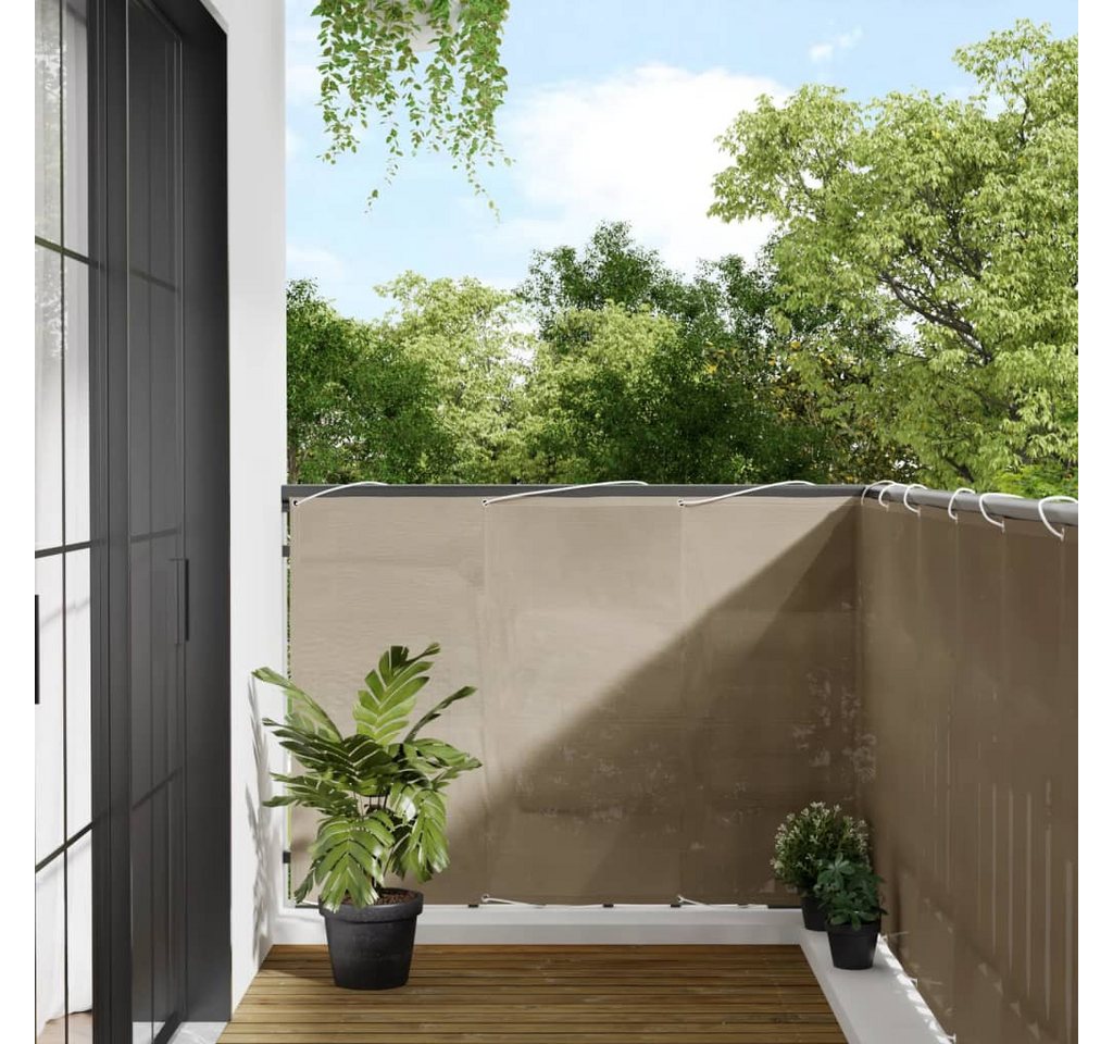 vidaXL Balkonsichtschutz Balkon-Sichtschutz Taupe 120x800 cm 100 % Polyester-Oxford von vidaXL